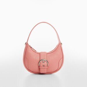 Mango Pink Buckle Bag with Double Handle/NWT